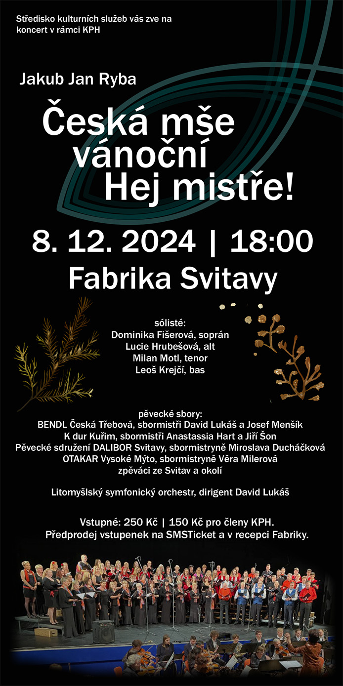 Plakát 2024 Rybova mše ve Svitavách